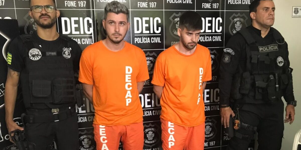 Irmãos são presos suspeitos de roubar casas em Goiânia e vender objetos pela internet
