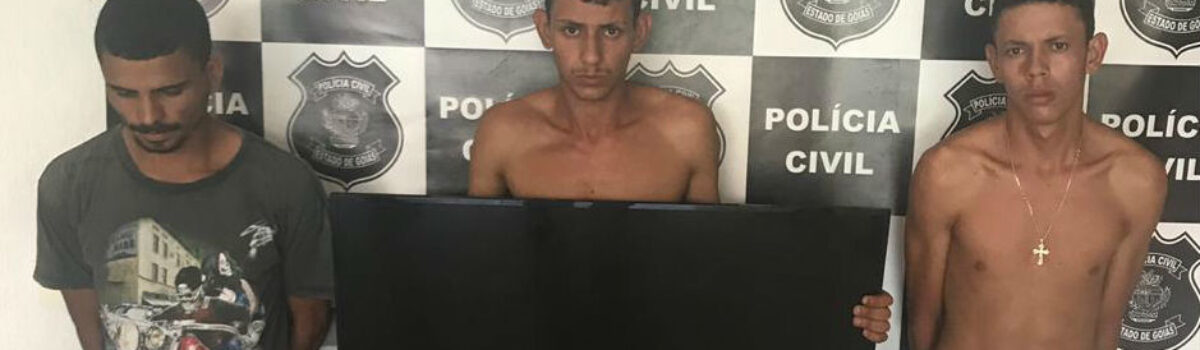 Presos três suspeitos de furtar casa de deficiente auditivo