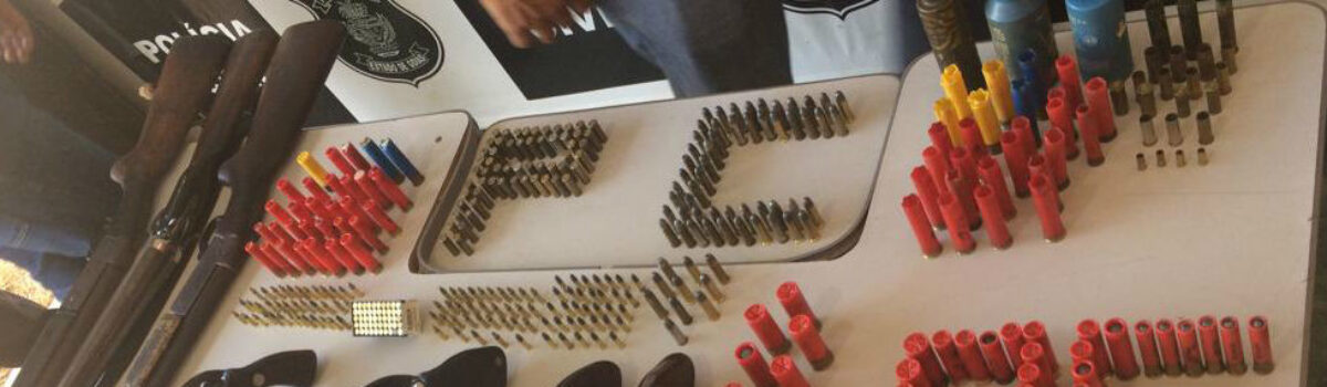Operação em Araçu apreende armas ilegais e prende sete em flagrante