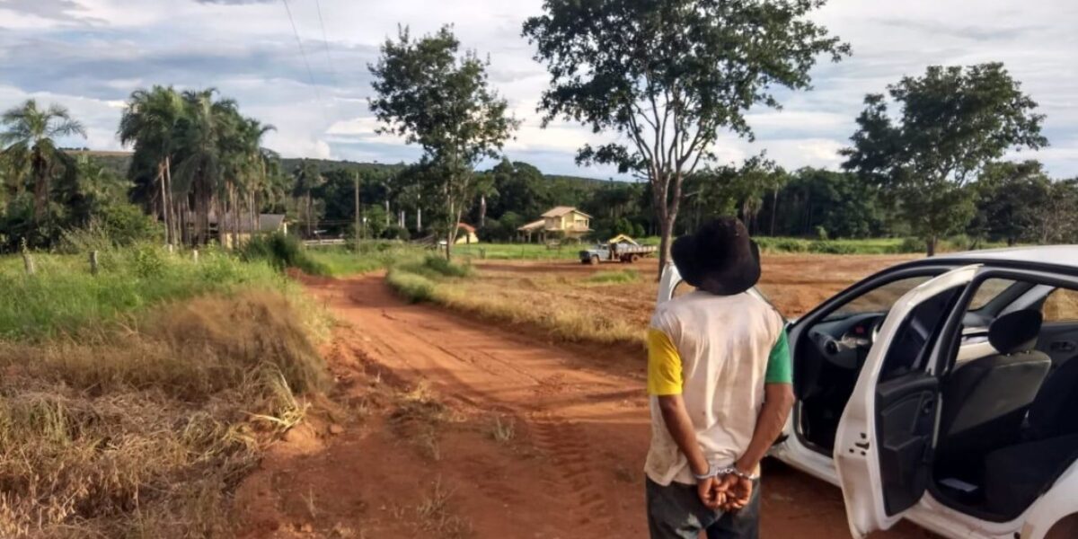 Polícia localiza foragido por roubo na zona rural de Piracanjuba