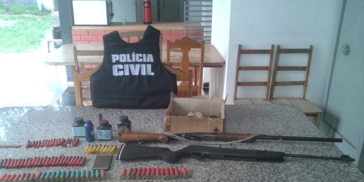 Polícia Civil recupera diversas arma e munições em Porangatu
