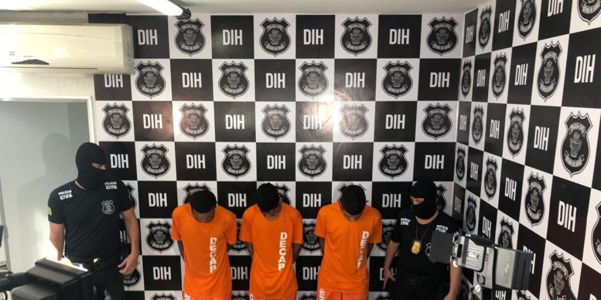 DIH prende em flagrante três envolvidos em assassinato brutal; vítima teve o pescoço furado