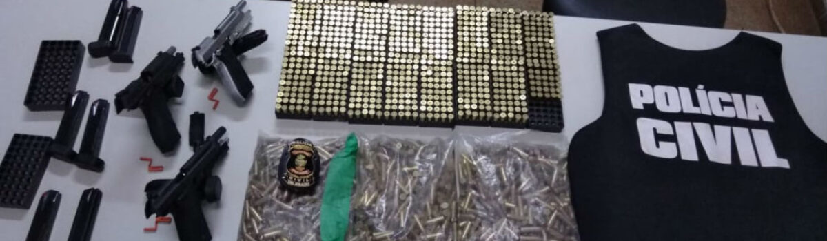 Preso em Águas Lindas suspeito de porte de armas e munições furtadas em empresa do DF