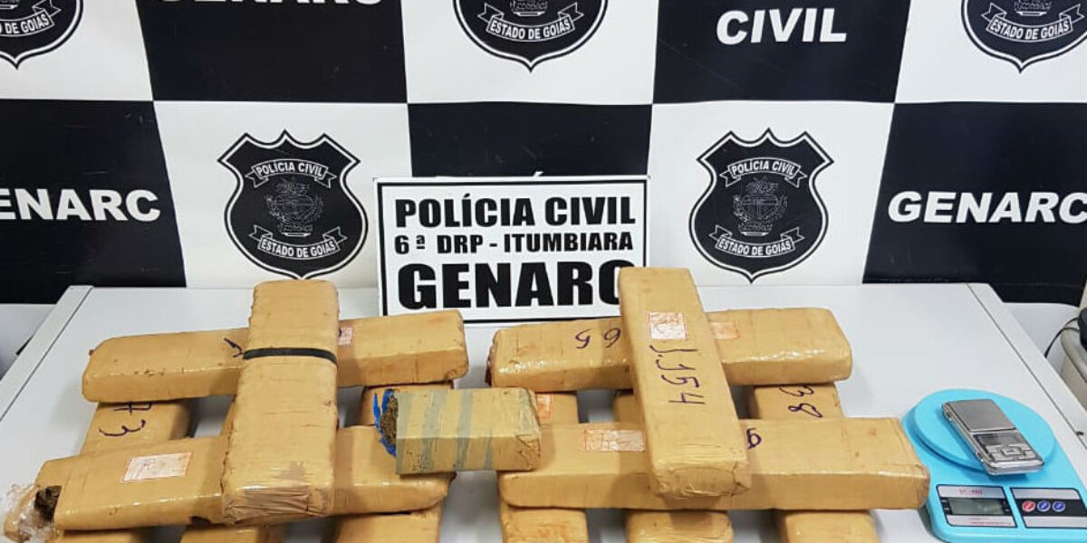 Genarc de Itumbiara apreende 15 kg de maconha