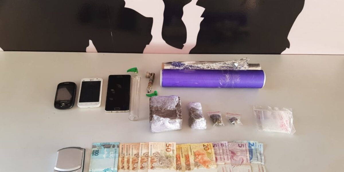 Dois são autuados por crimes de furto, receptação e tráfico em Goiânia; menor foi apreendido