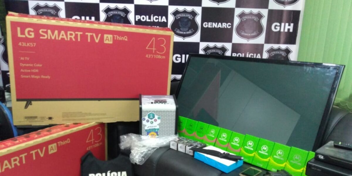 Polícia Civil recupera carga de eletroeletrônicos de rede varejista furtada em Uruaçu