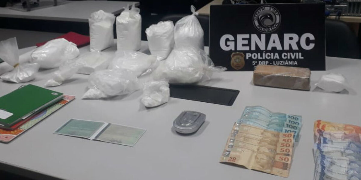 Genarc de Luziânia prende maior e apreende menor por tráfico de drogas