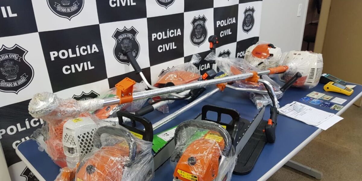 Casal é preso em Itumbiara ao vender equipamentos de jardinagem falsificados
