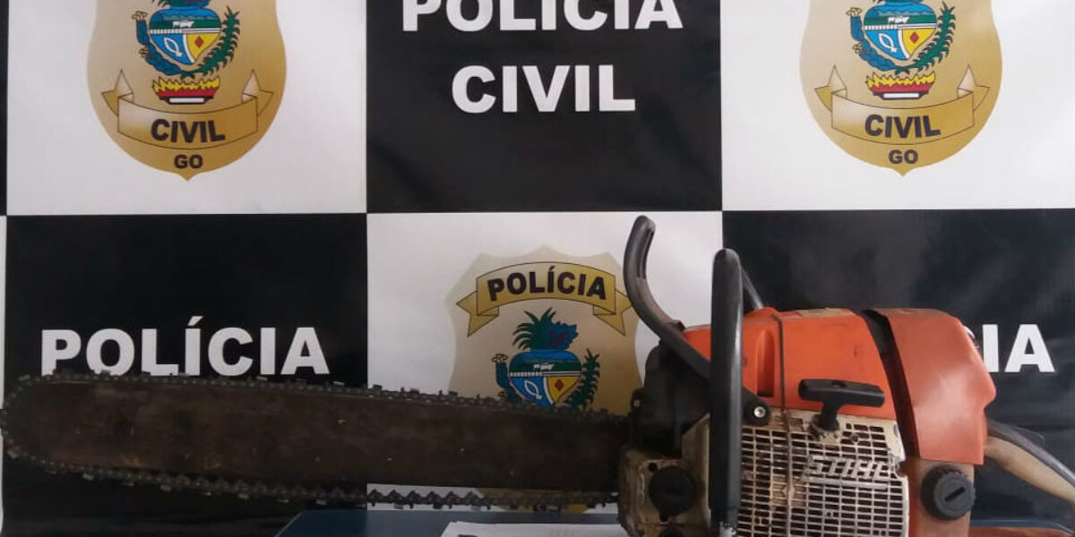 Receptador de motossera é preso em flagrante em Goiatuba