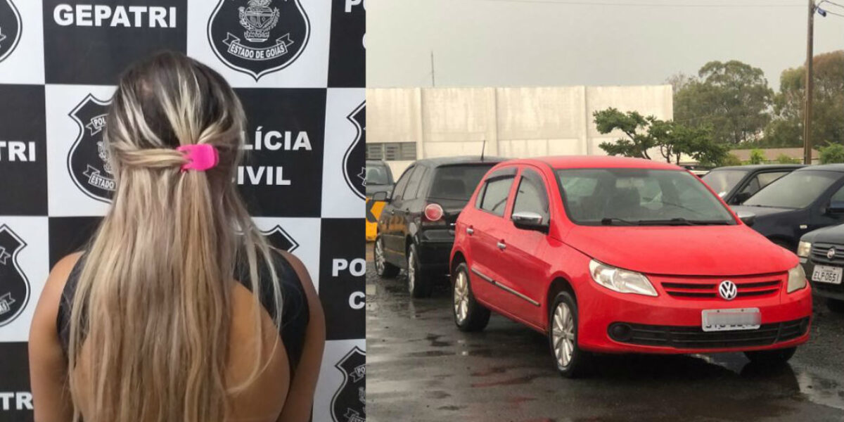 Em Anápolis, mulher é presa com veículo roubado em Águas Lindas