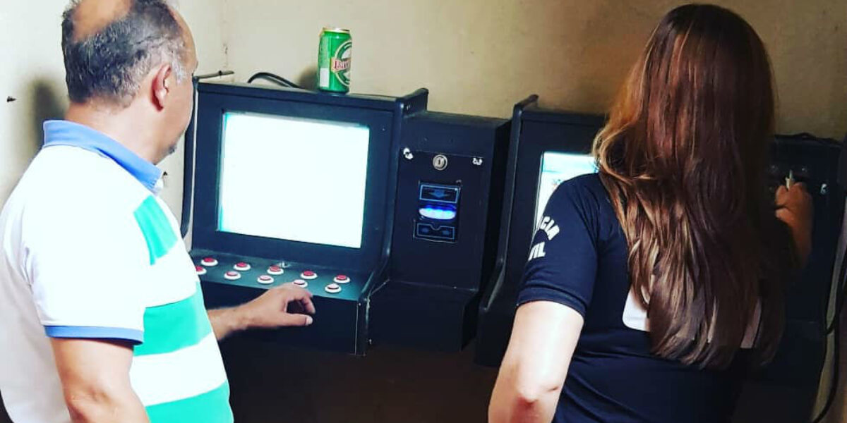 Máquinas de jogos de azar são apreendidas em Aparecida de Goiânia