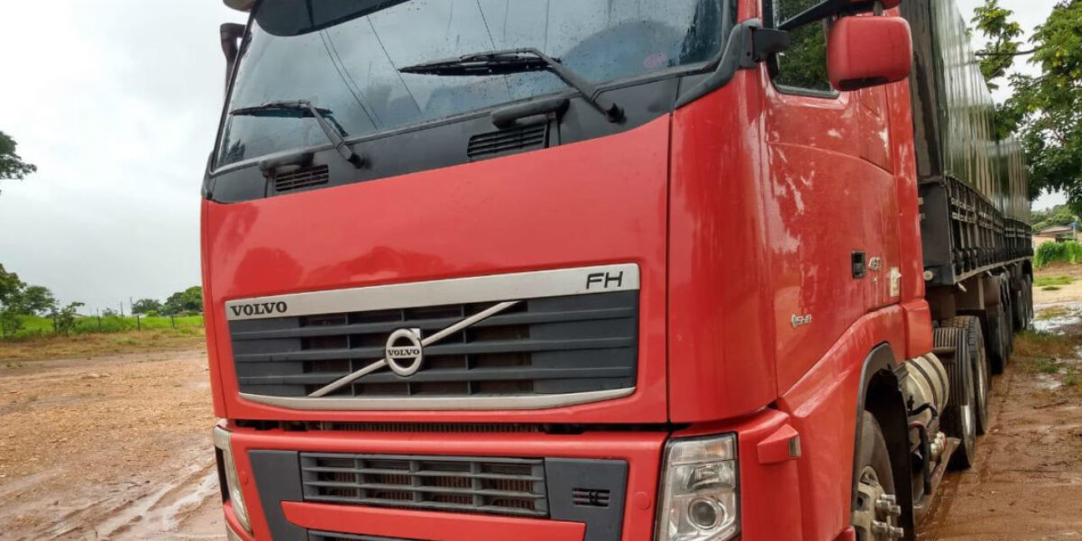 Caminhão roubado no Tocantins é recuperado em Uruana