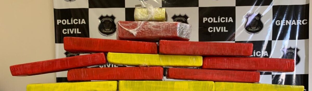 Genarc de Catalão apreende 20 quilos de maconha transportada em rodovia; dois foram presos