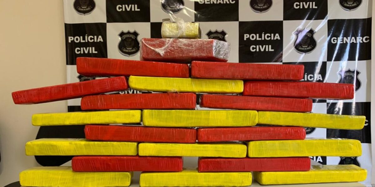 Genarc de Catalão apreende 20 quilos de maconha transportada em rodovia; dois foram presos