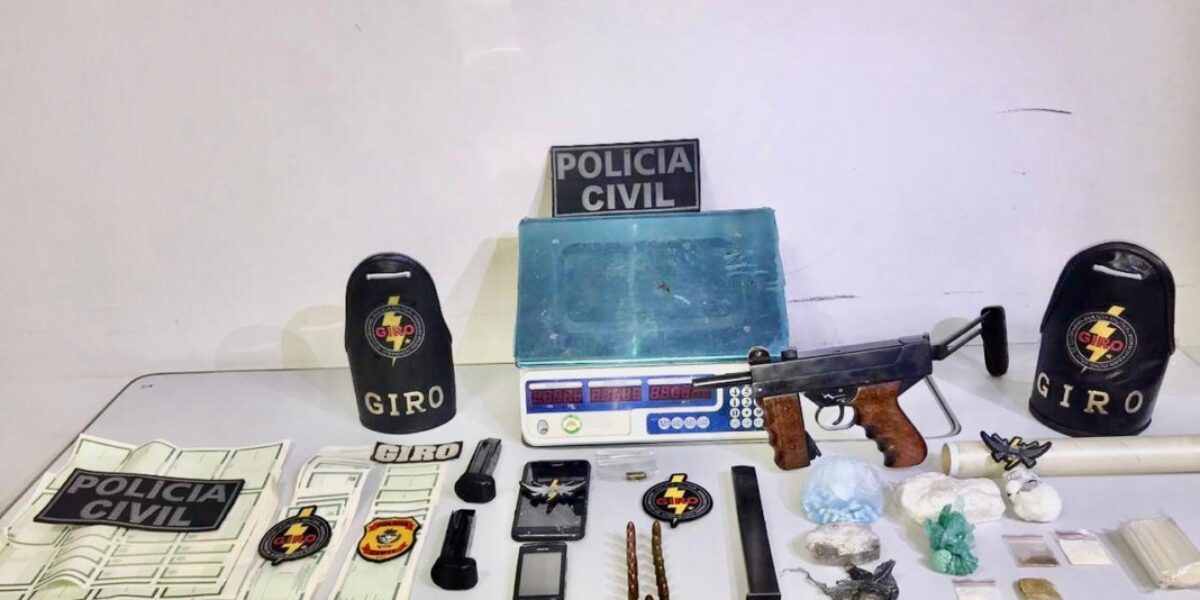DERFRVA e Giro prendem suspeito com submetralhadora e drogas