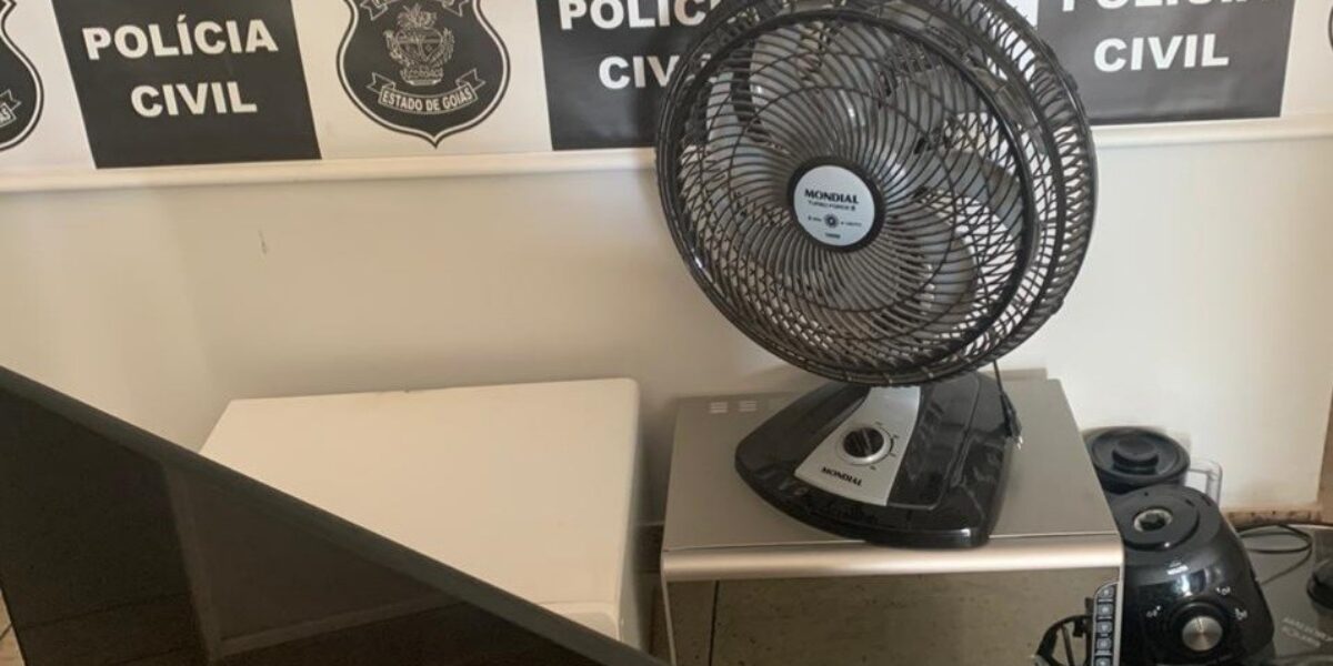 Homem é preso em Abadia na posse de utensílios domésticos furtados