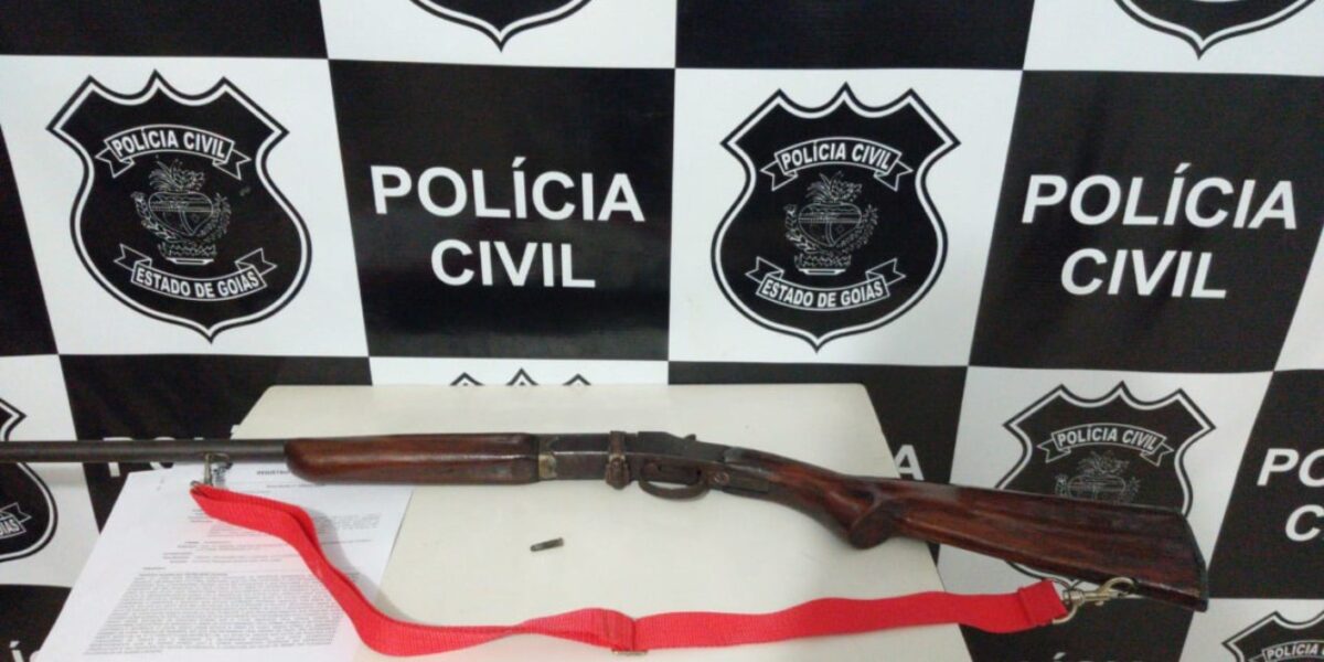 Homem é preso em Goianápolis por posse de arma; ele também ameaçou a esposa