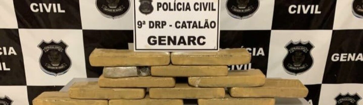 Polícias Civil e Militar prendem suspeitos de tráfico com 12 kg de drogas na BR 050, em Catalão