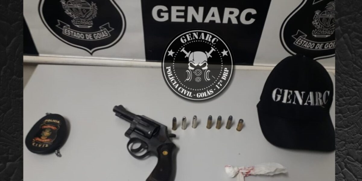 Polícia Civil prende homem que ostentava arma de fogo em bar de Águas Lindas