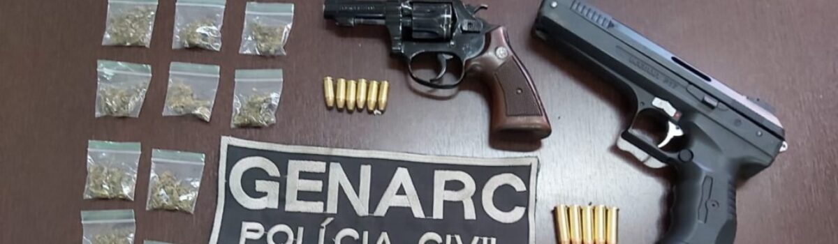 Homem é preso em flagrante com drogas e arma em Aparecida de Goiânia