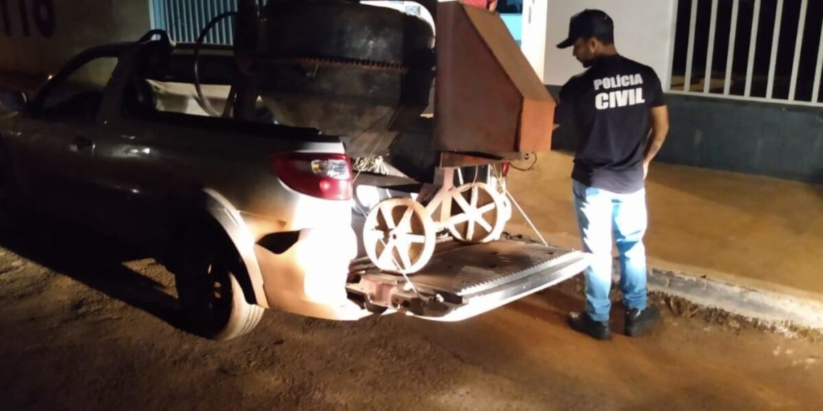 Polícia Civil prende suspeito de receptação de uma betoneira em Bom Jesus de Goiás