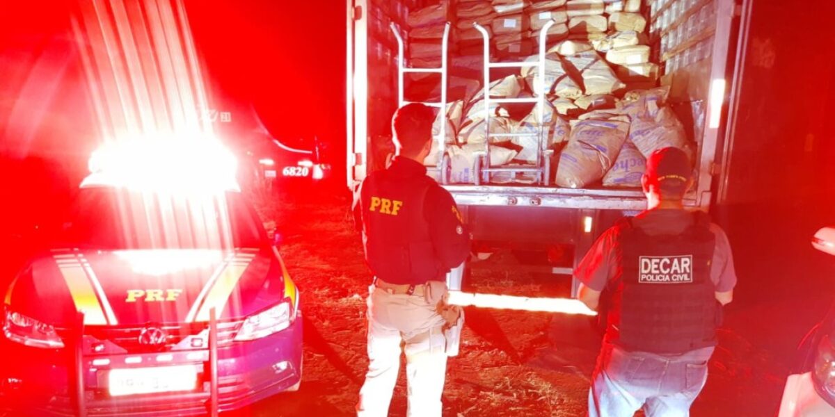 Operação Piratas do Volante: Decar e PRF recuperam carga avalia em R$ 600 mil e prendem seis pessoas