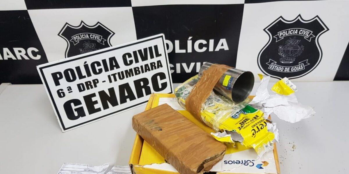 Genarc de Itumbiara prende suspeito de tráfico que recebeu droga pelo Correio