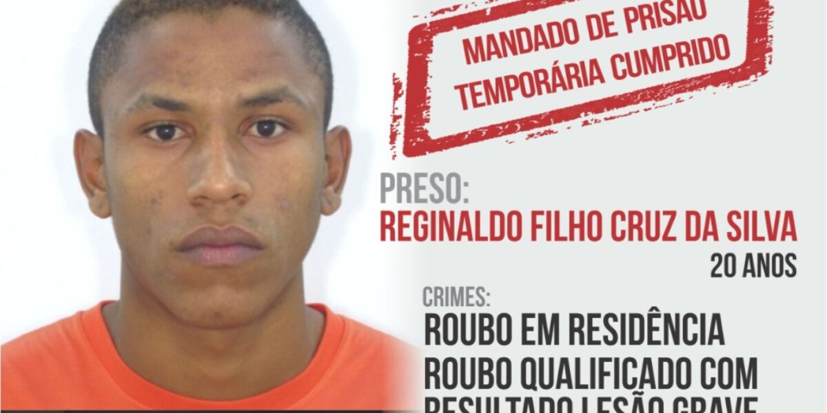Polícia Civil cumpre mandado de prisão de investigado por roubo a residência em Goianira