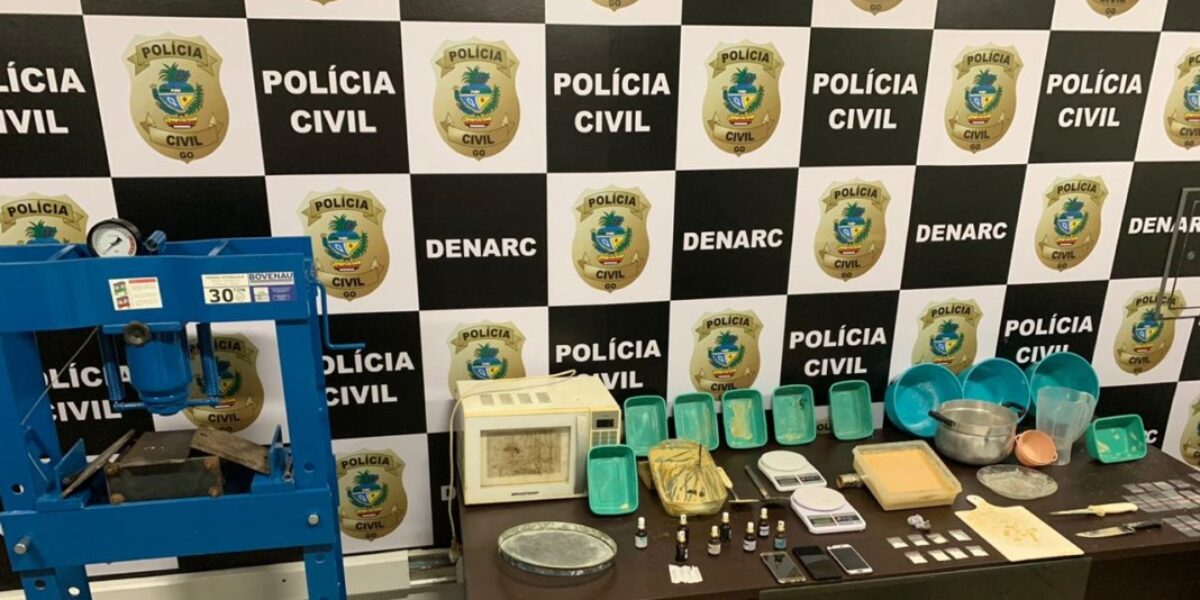Denarc estoura laboratório de drogas e prende um dos maiores traficantes da região oeste de Goiânia