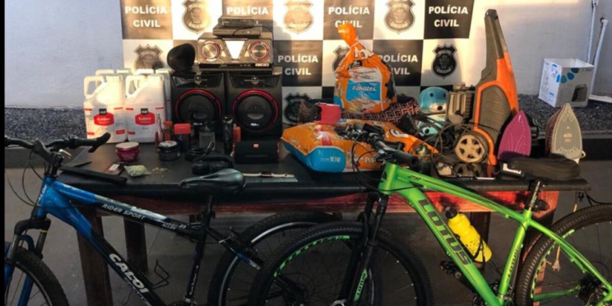 Polícia Civil prende três envolvidos em furtos residenciais em Rio Verde; objetos foram recuperados