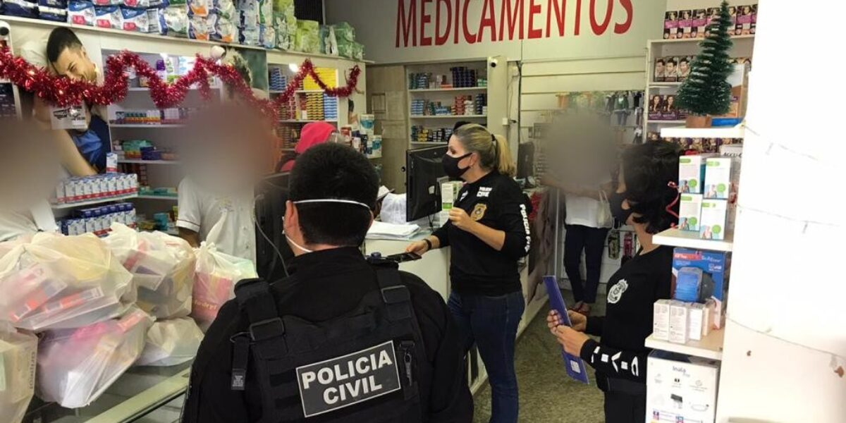 Polícia Civil deflagra Operação Perlage, segunda fase; investigação encontra indícios de fraude tributária na venda de medicamentos e testes para Covid em Goiânia