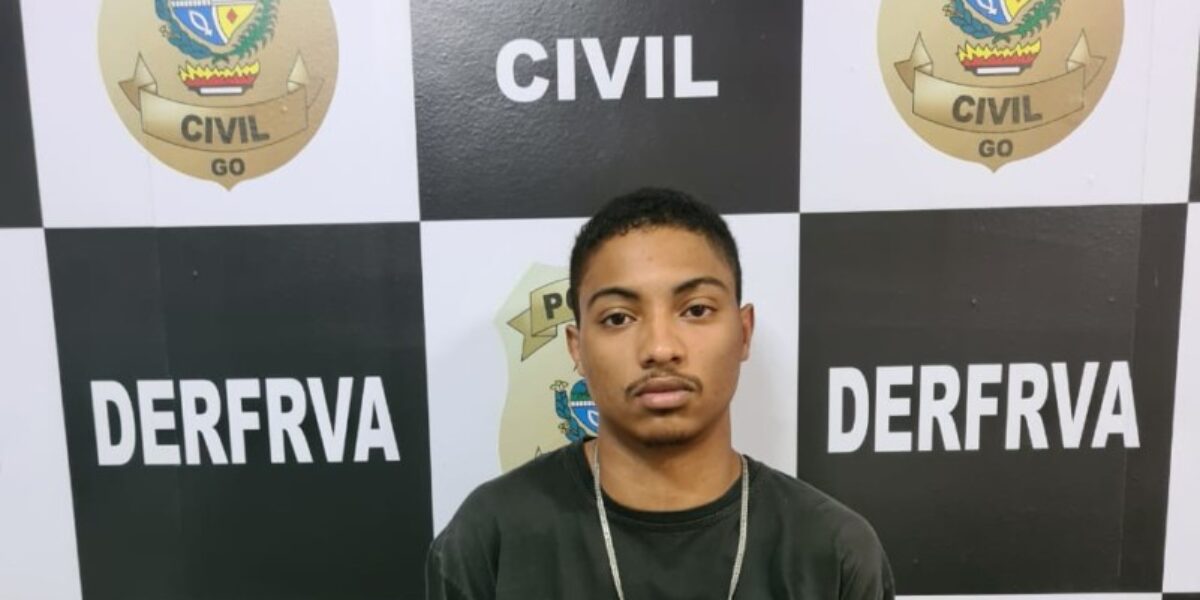 Investigado por uma série de roubos de veículos de motoristas de aplicativo em Goiânia é preso pela DERFRVA