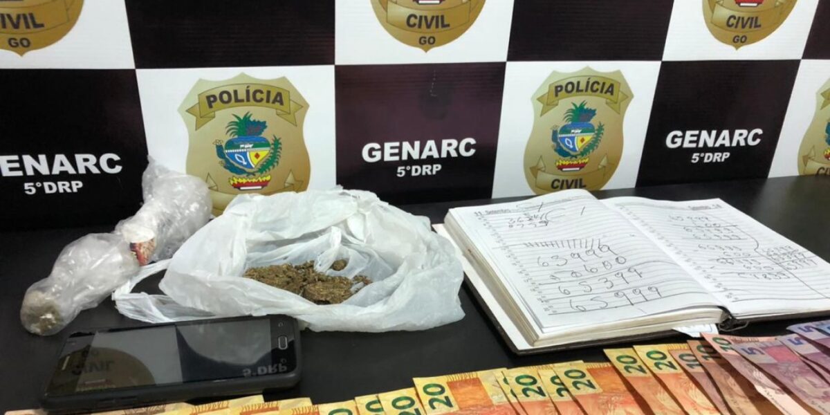 Genarc Luziânia prende em flagrante autor de tráfico de drogas