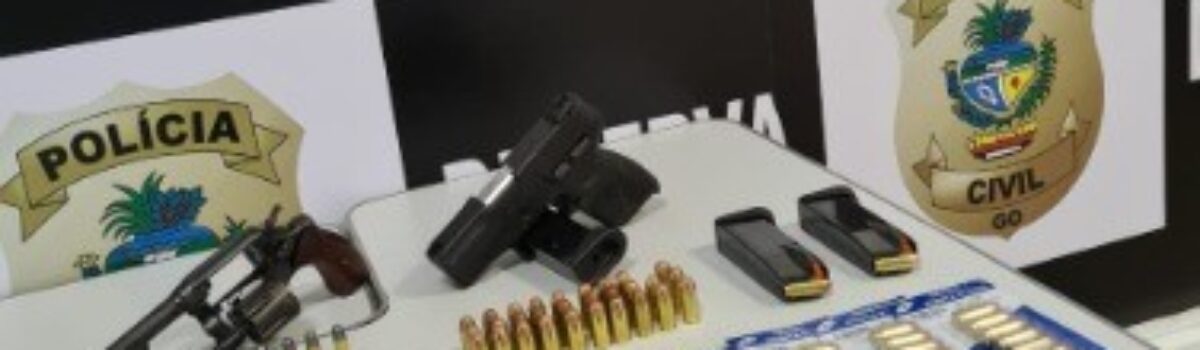 Polícia Civil prende investigado por roubo a caminhonete de luxo em Goiânia e apreende duas armas e munições