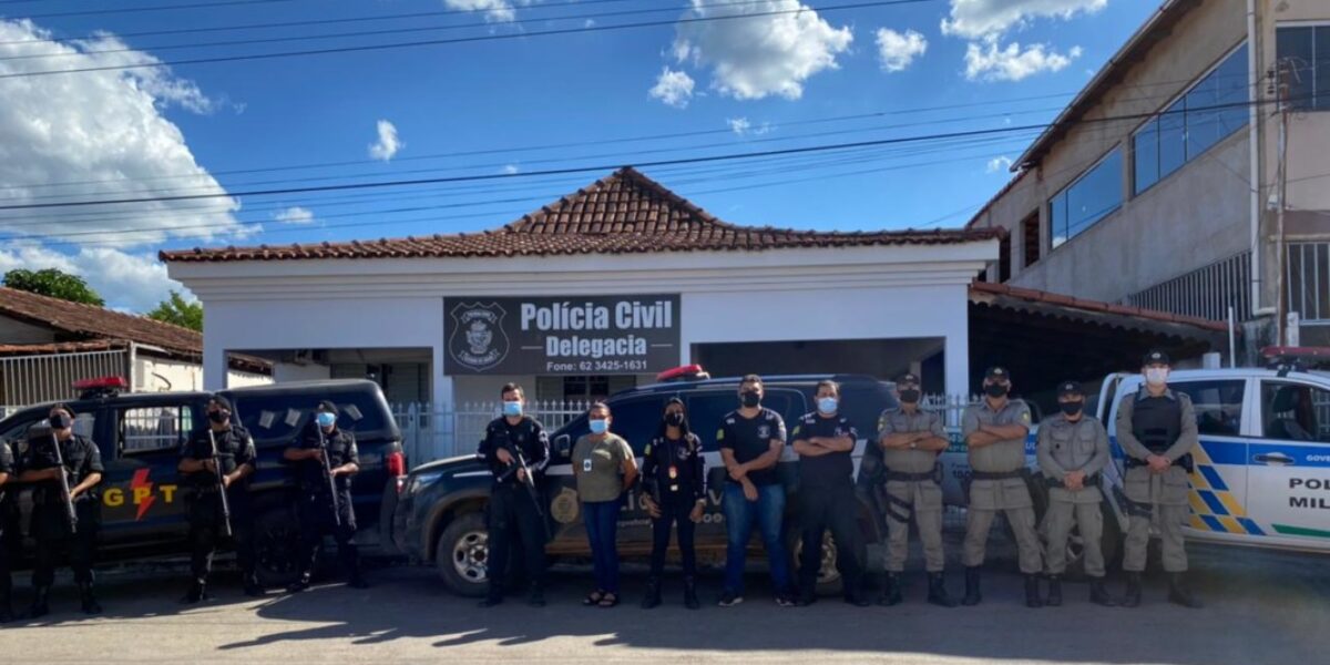 PCGO cumpre mandados de prisão, buscas e internação em São Domingos em investigação sobre crime de homicídio