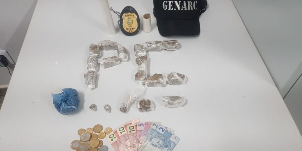 Polícia Civil prende suspeito com meio quilo em maconha em Águas Lindas