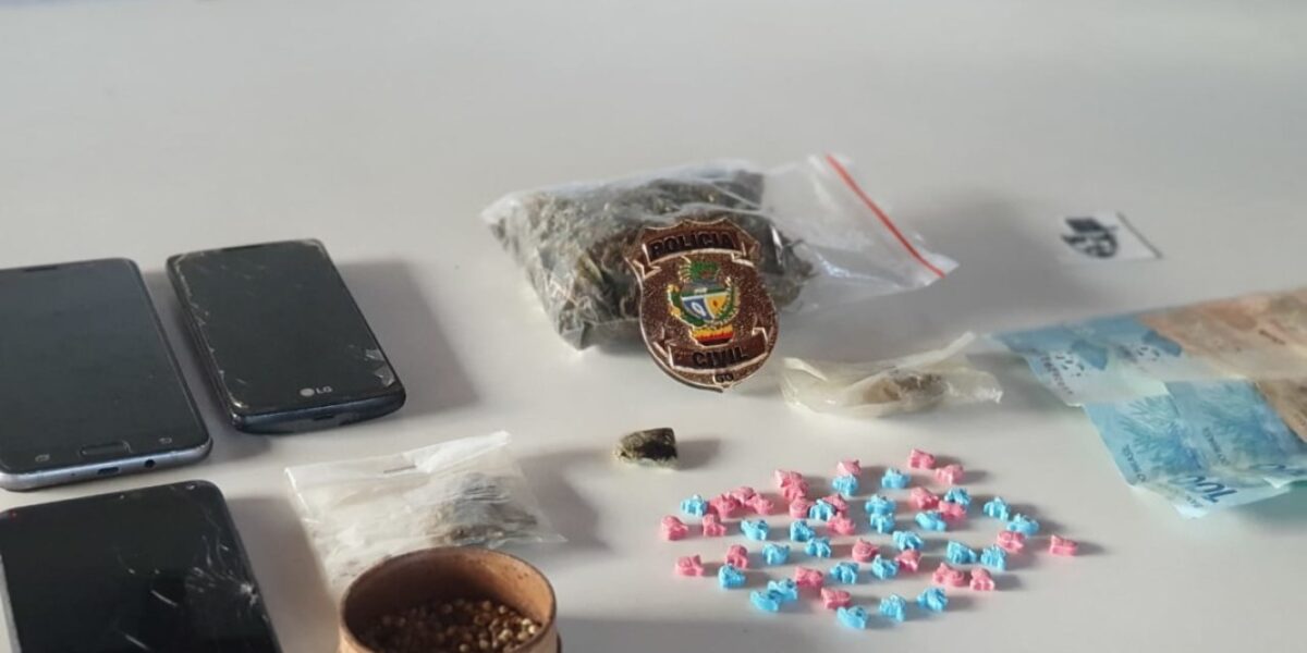 PCGO prende suspeito de tráfico com 50 comprimidos de ecstasy em Goiás