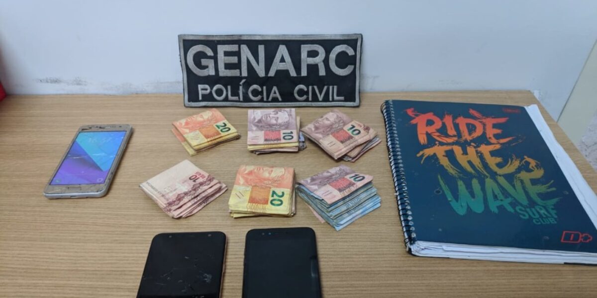 Genarc de Aparecida de Goiânia prende mulher com drogas, dinheiro e celulares