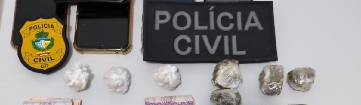 Polícia Civil estoura ponto de venda de drogas e prende casal por tráfico em São Luís de Montes Belos