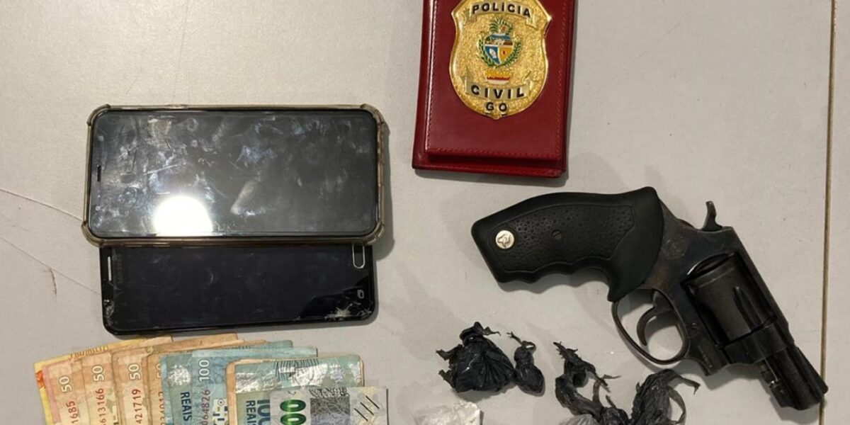 Homem é preso em Crixás por tráfico e porte de arma de fogo
