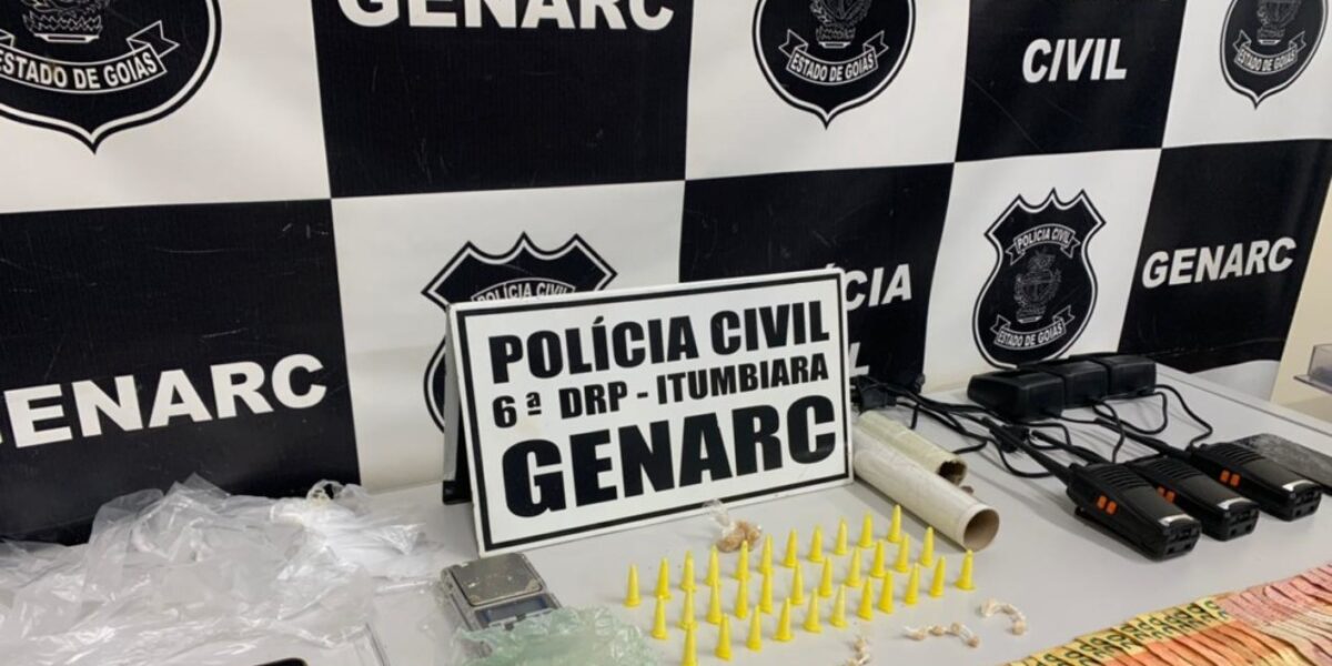 Genarc Itumbiara prende dupla suspeita de tráfico e associação para o tráfico