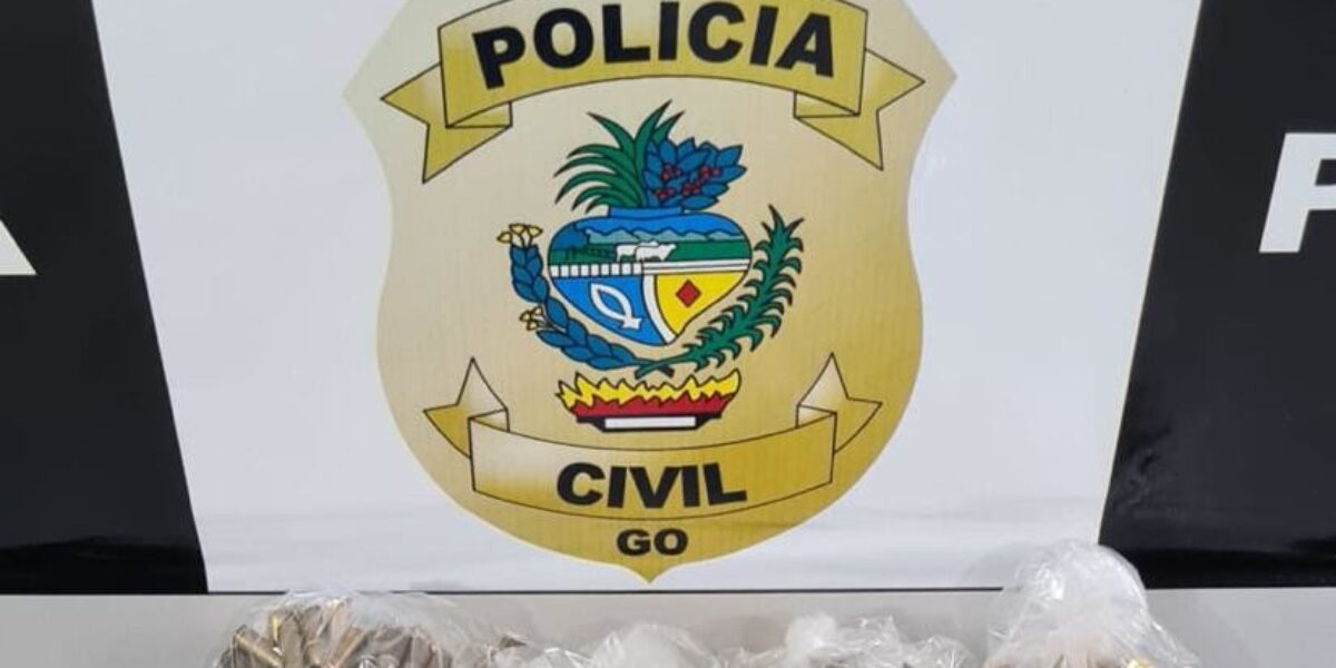 DP de Goiatuba prende suspeito por posse de arma e receptação; arma era de um policial civil