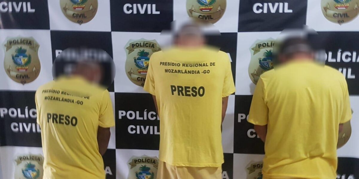 Três homens são presos por homicídio em Mozarlândia