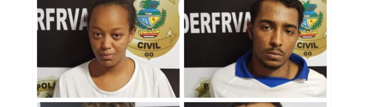 Grupo é preso após roubo de veículo, em Goiânia