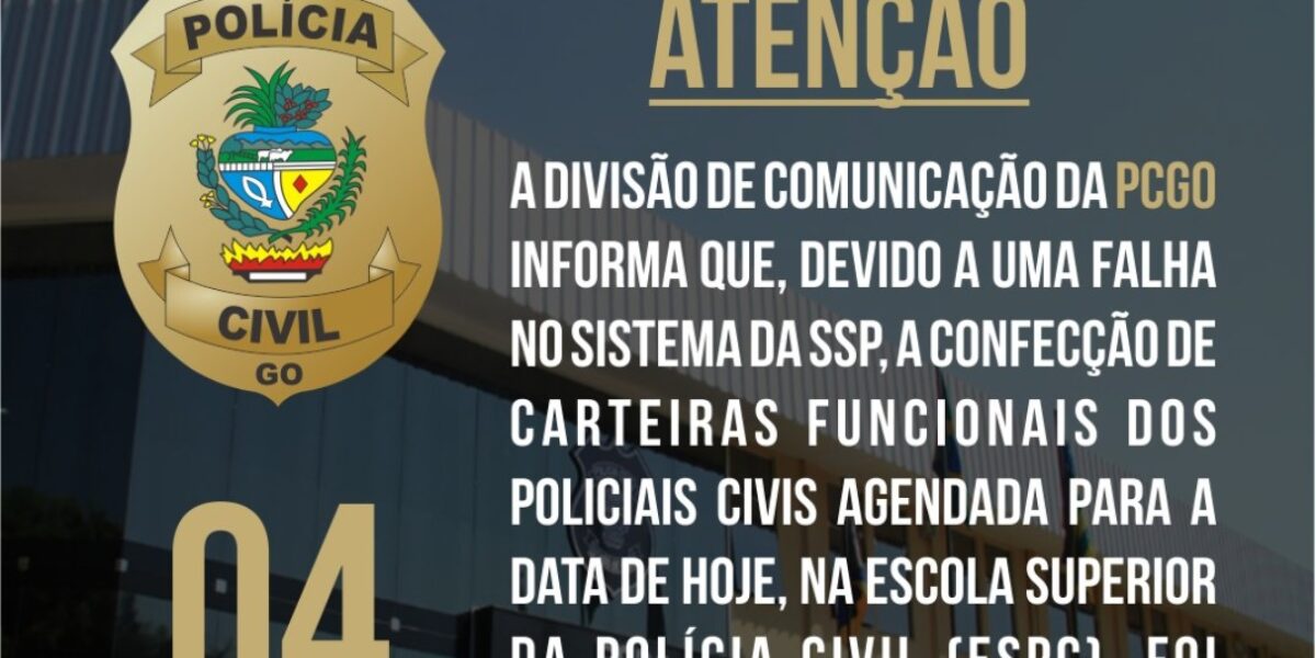 Aviso: confecção de carteiras funcionais