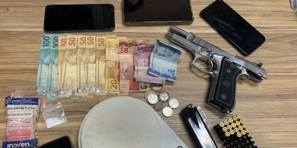 PCGO prende três em flagrante por tráfico de drogas, em Bela Vista