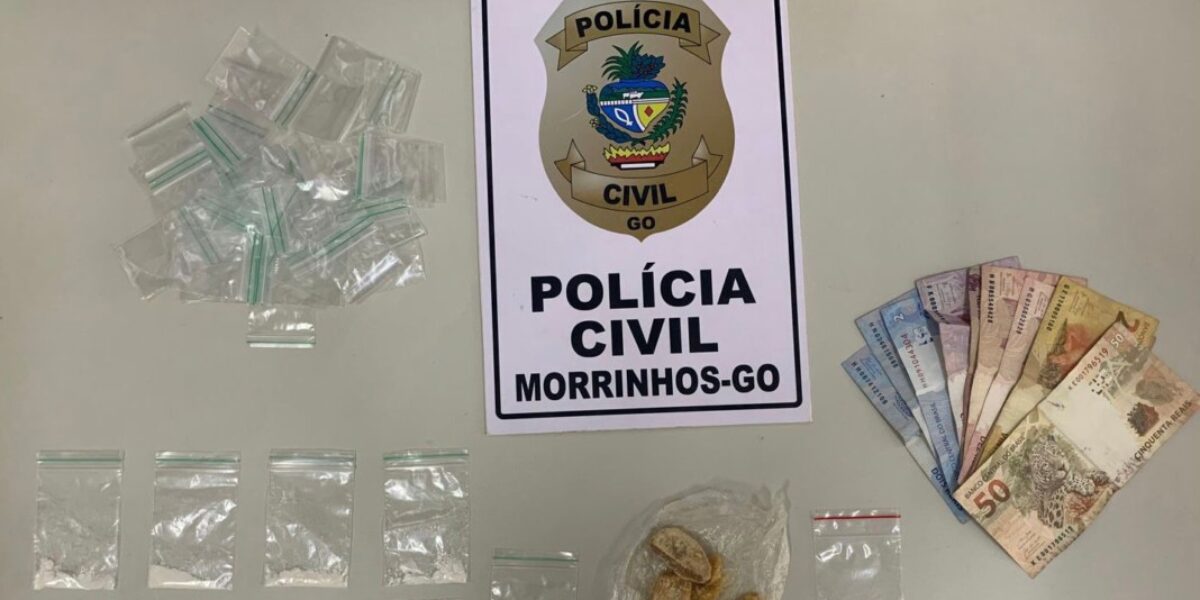 Após denúncias de moradores, homem é preso por tráfico, em Morrinhos