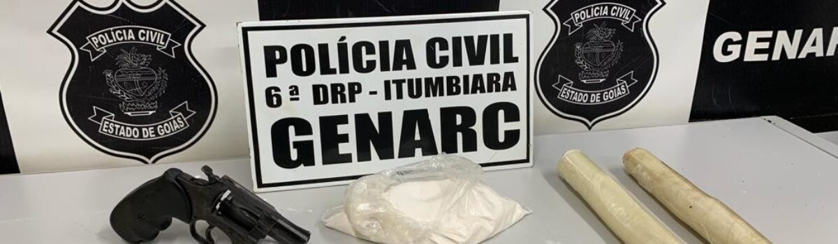 Por tráfico e posse ilegal de arma, homem é preso em povoado de Itumbiara