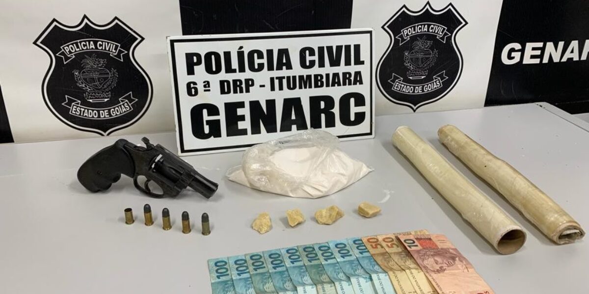 Por tráfico e posse ilegal de arma, homem é preso em povoado de Itumbiara