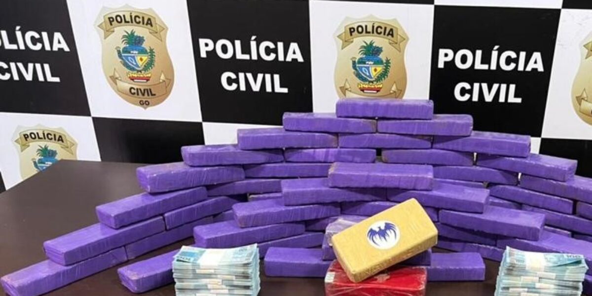 PCGO apreende 56 tabletes de drogas e R$ 80 mil em notas falsas